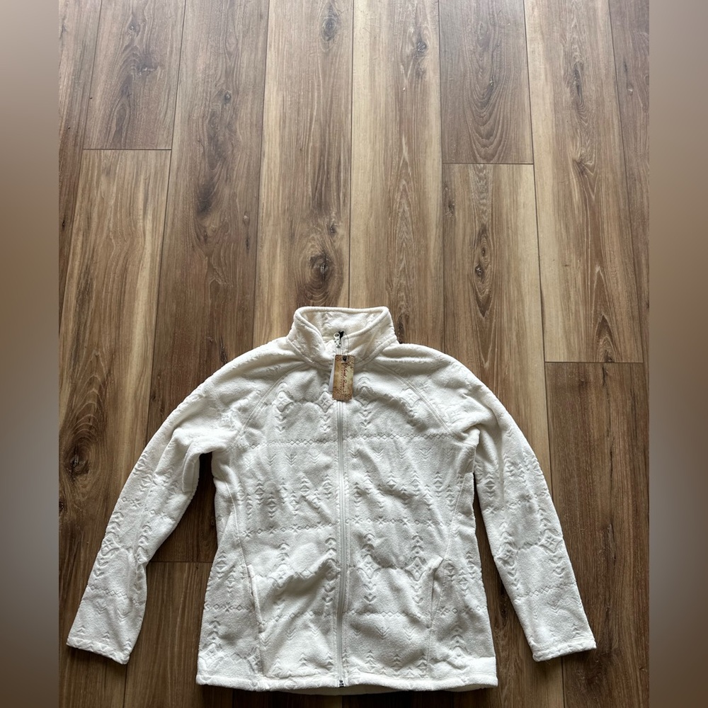 North River Women's ivory Zip-Up Sweater size small NWT